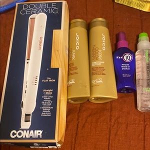 Hair set w/ straightener